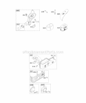 Air Cleaner Exhaust System Diagram and Parts List for 12R602-0115-F1  Briggs and Stratton Engine